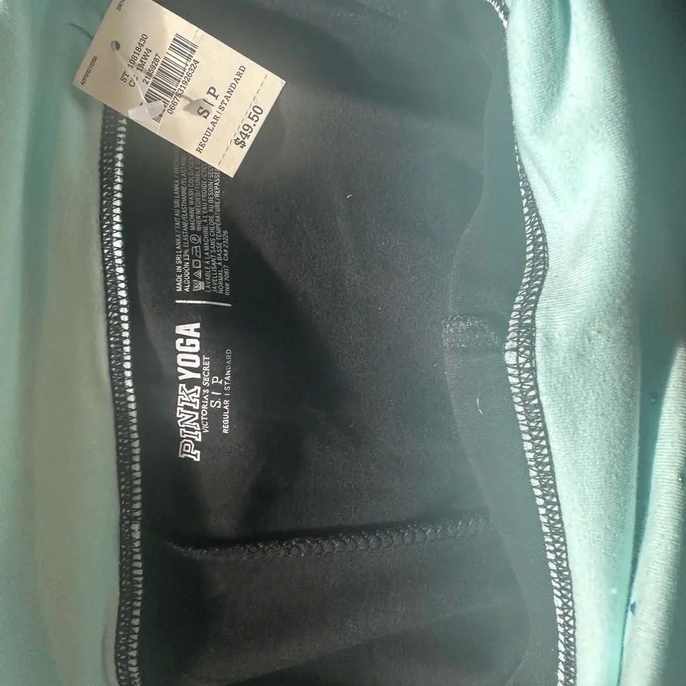 Victoria's Secret Pink Yoga Pants - Black and Mint - Picture 1 of 2
